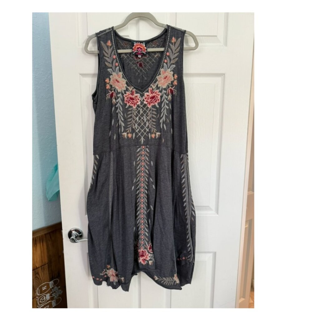 Johnny Was Midi Dress Size Large Boho